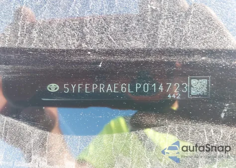 2020 Toyota Corolla Le из США, поврежденный, VIN 5YFEPRAE6LP014723